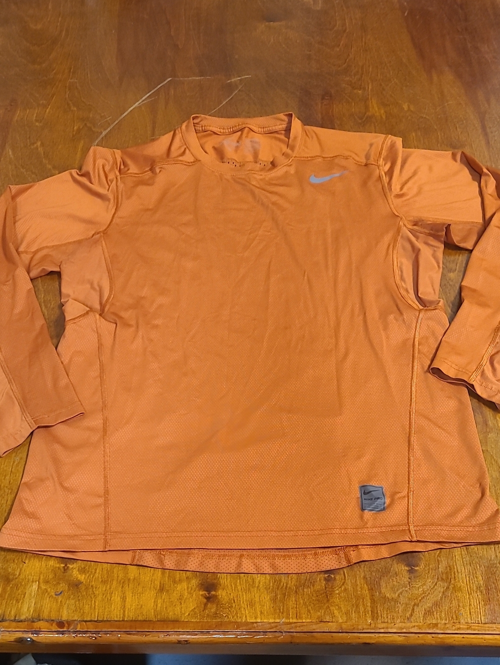 Nike Men’s Long-Sleeve Performance Shirt - Orange